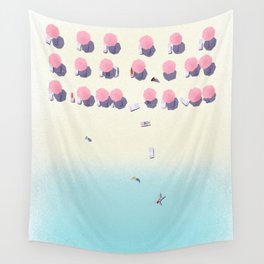 Beach from above Wall Tapestry