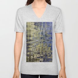 Abstract #3 Psychedelicate (Gold) V Neck T Shirt