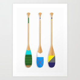Painted Paddles Art Print