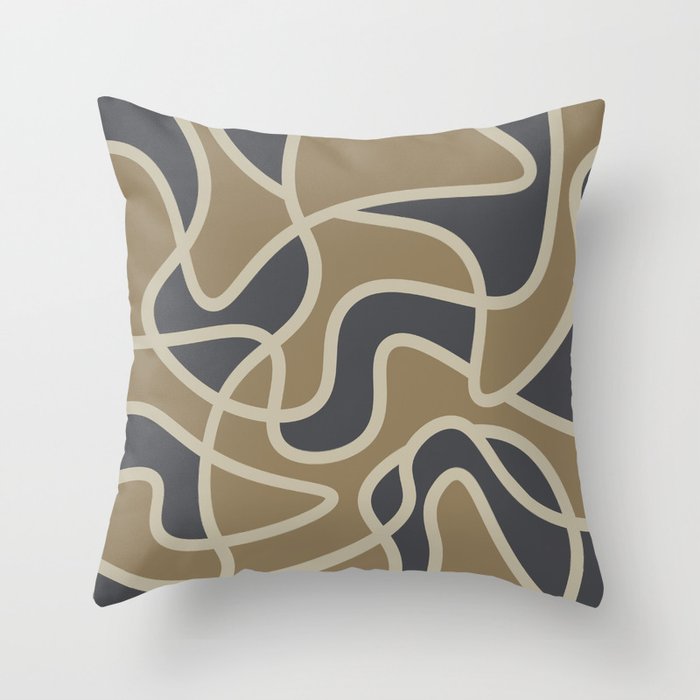 Messy Scribble Texture Background - Shadow and Outer Space Throw Pillow