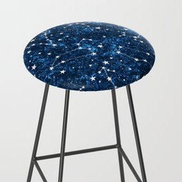 Starry Night Sky Cosmic Constellations Bar Stool