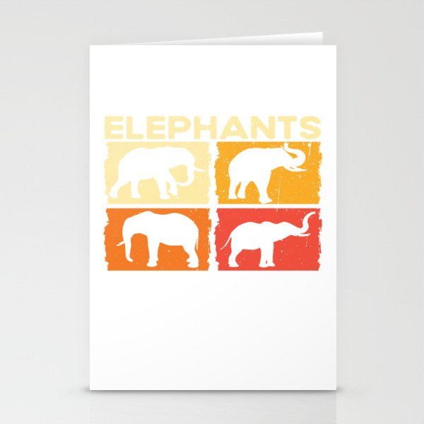 Elephants Stationery Cards