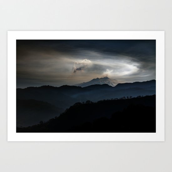 Vulcan Etna Art Print