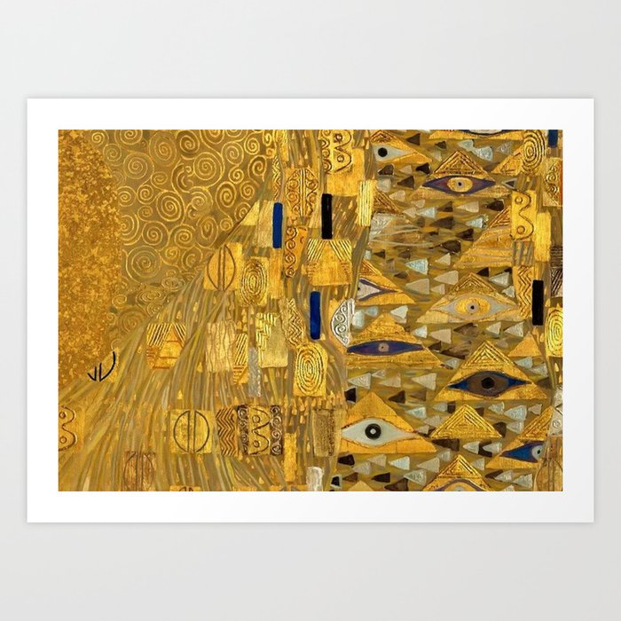 All the World is Gold symbolist portrait painting by Gustav Klimt Art Print