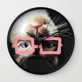 Excuzez Meow Wall Clock