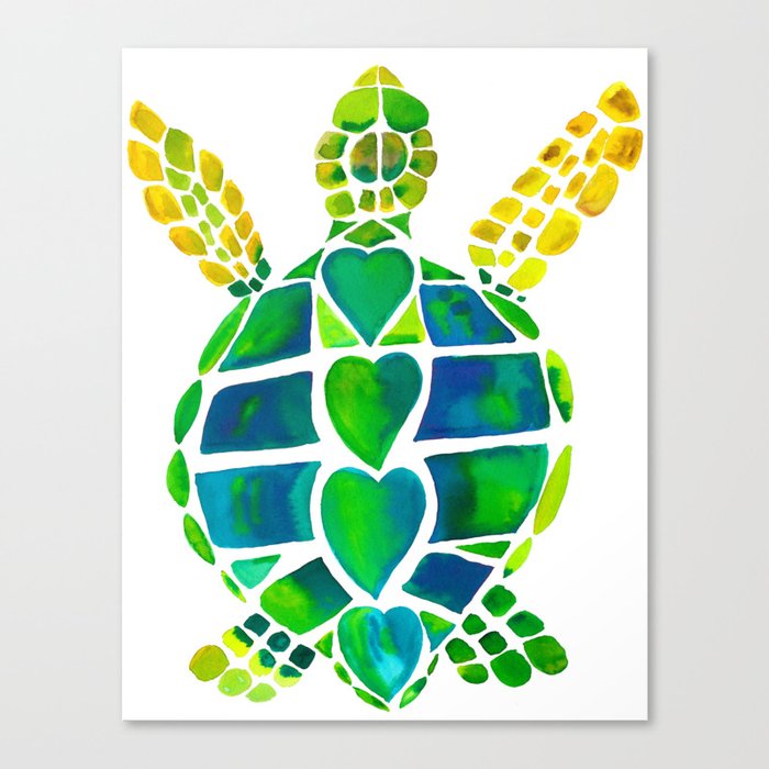 Turtle Love Canvas Print