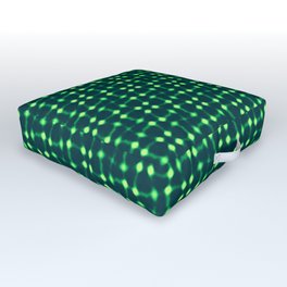 Fluorescent Green Lights Seemless Pattern Design Outdoor Floor Cushion