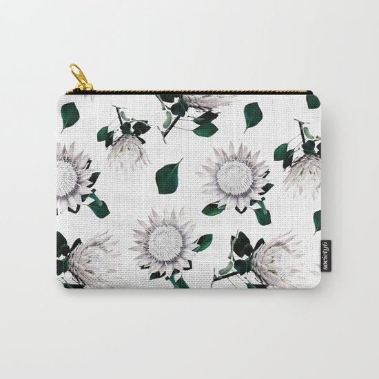 Protea Floral Pattern Carry-All Pouch