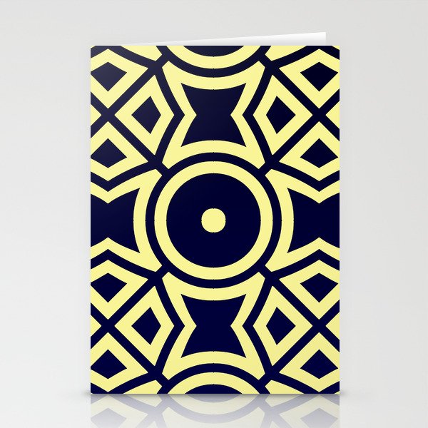 Composition in Texas Yellow and Stratos Blue Stationery Cards