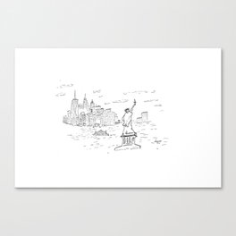Lady Liberty from Red Hook New York Canvas Print