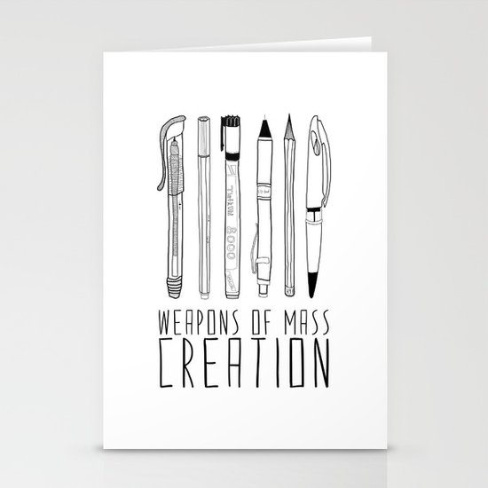 weapons of mass creation Stationery Cards