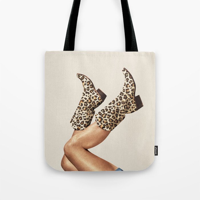 These Boots - Leopard Print Tote Bag
