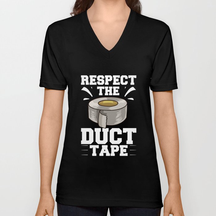 Duct Tape Roll Duck Taping Crafts Gaffa Tape V Neck T Shirt