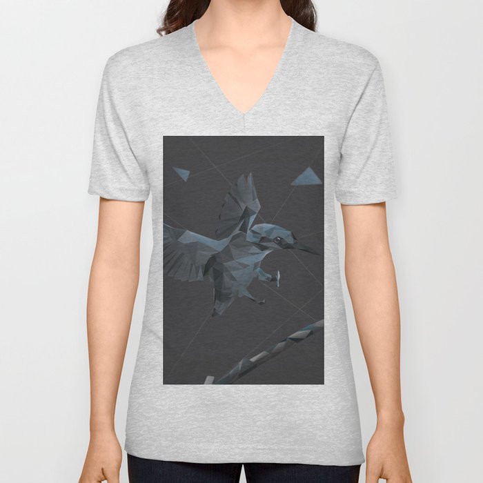 Polygon Kingfisher V Neck T Shirt