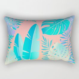 Tropics ( monstera and banana leaf pattern ) Rectangular Pillow