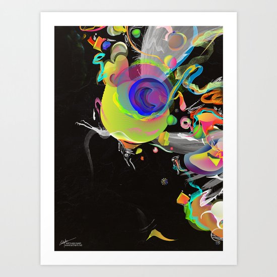 Colliding Nebulas Art Print