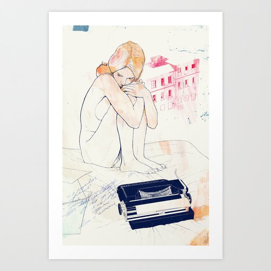 Out of words Art Print