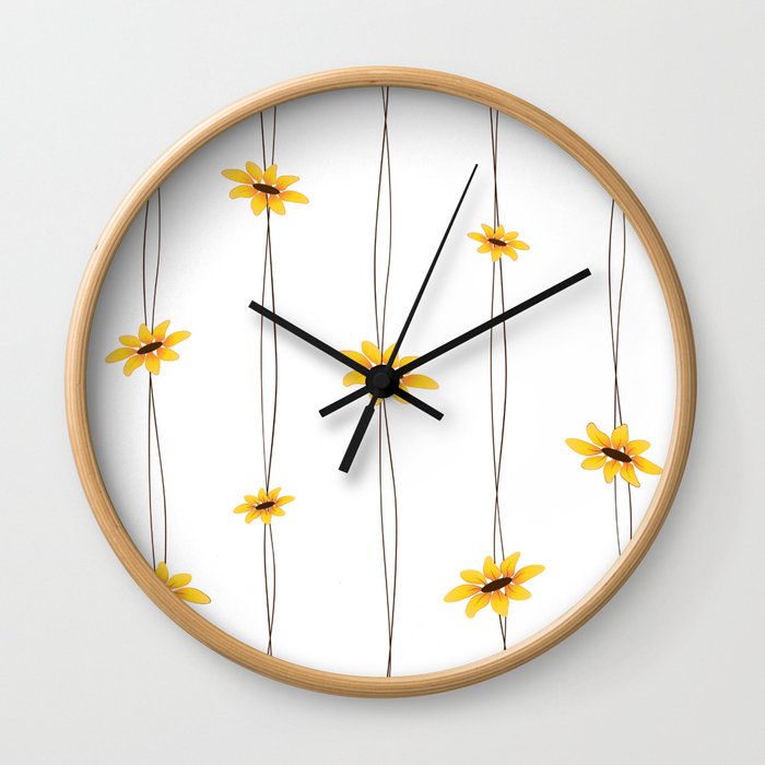 Simple Sunflower String Wall Clock