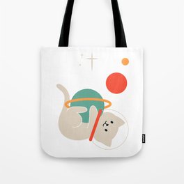 Hanging Cat in Space  Tote Bag