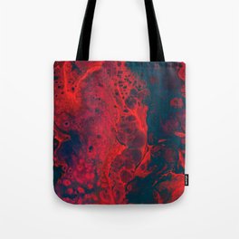 Volcano Based Red Droppings Watercolor Painting Tote Bag