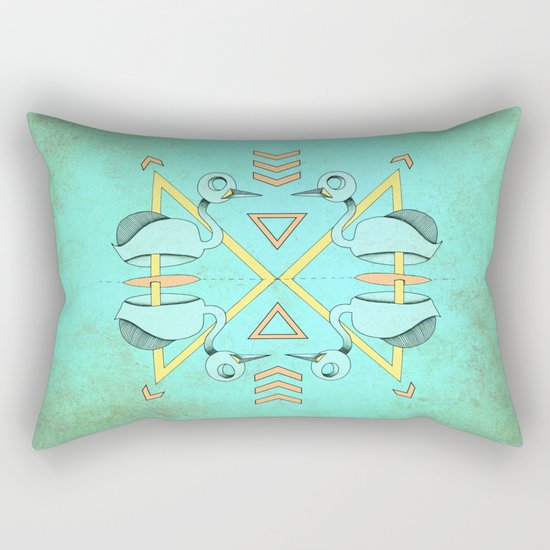 Aztec swan Rectangular Pillow