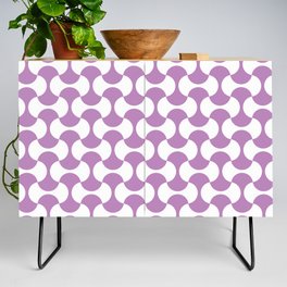 Lavender and white mid century mcm geometric modernism Credenza