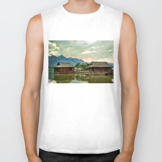Water Huts Biker Tank