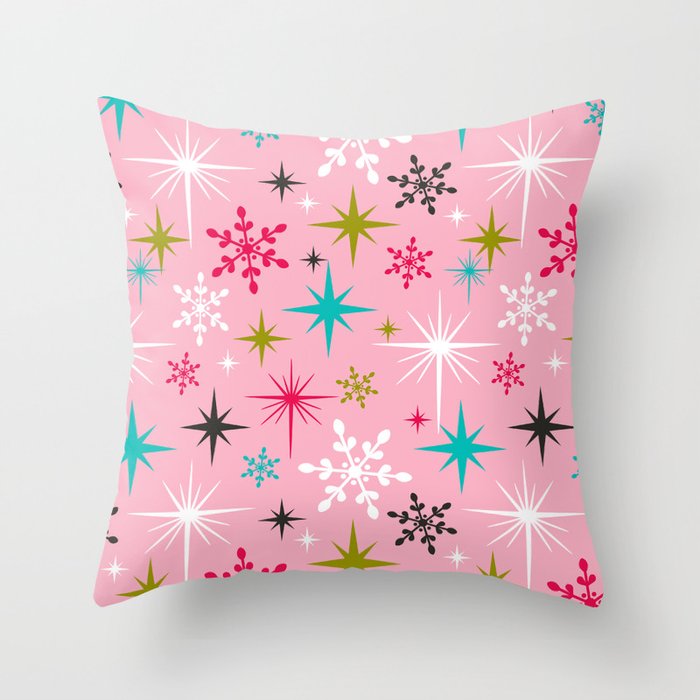 Stardust Pink Throw Pillow