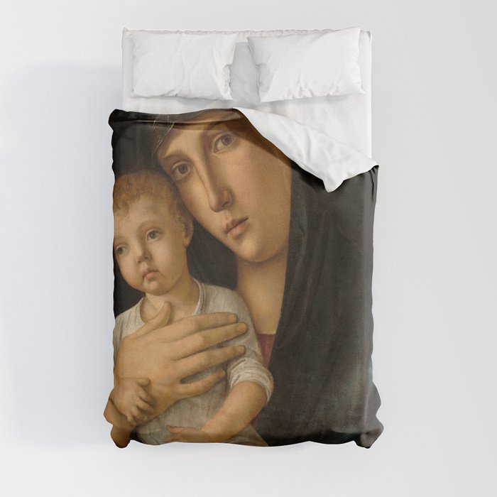 Madonna and Child by Giovanni Bellini Duvet Cover