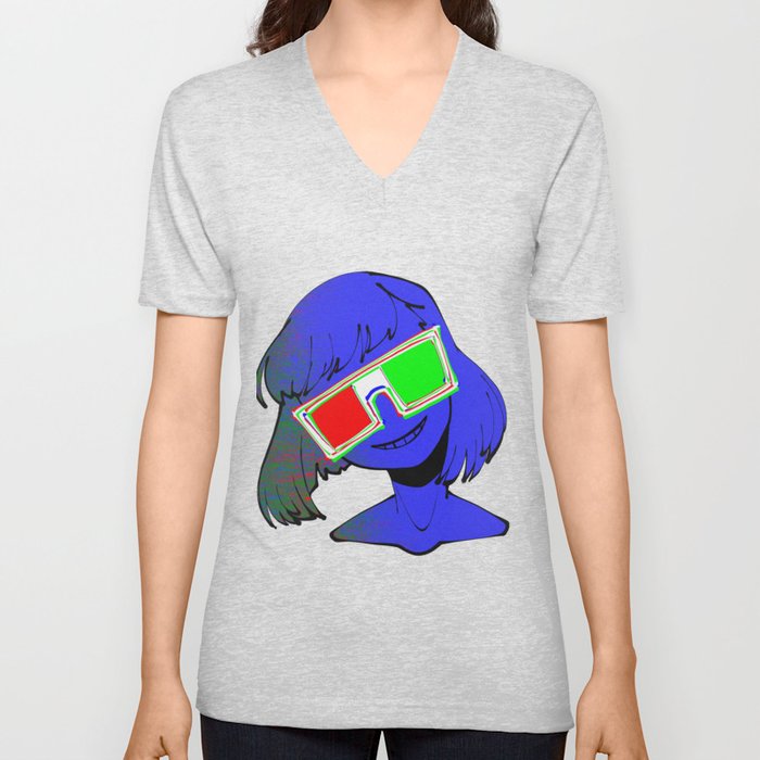 RGB 3D Vision V Neck T Shirt