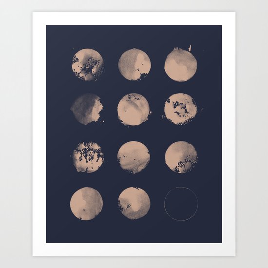Douze Lunes Art Print