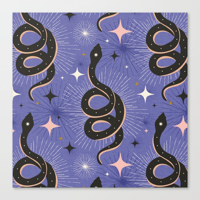 Slither Through The Stars Very Peri Canvas Print