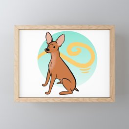 Red MinPin Framed Mini Art Print