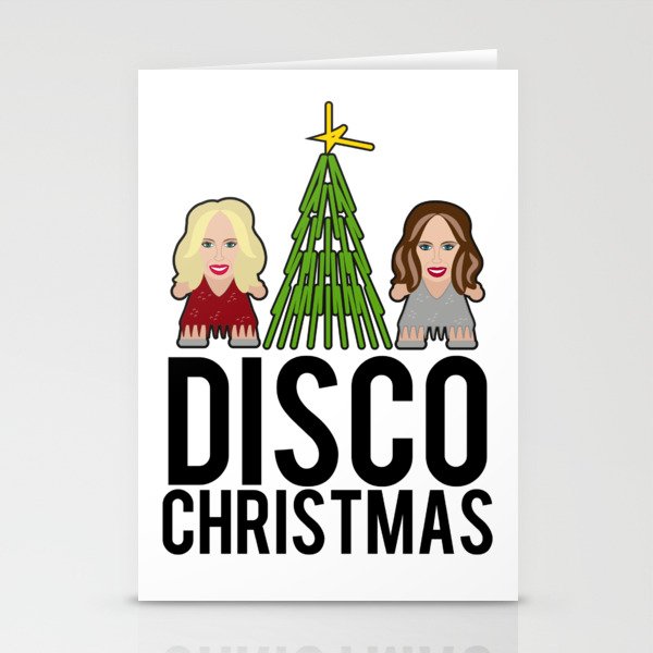 Kylie & Dannii - Disco Christmas Stationery Cards