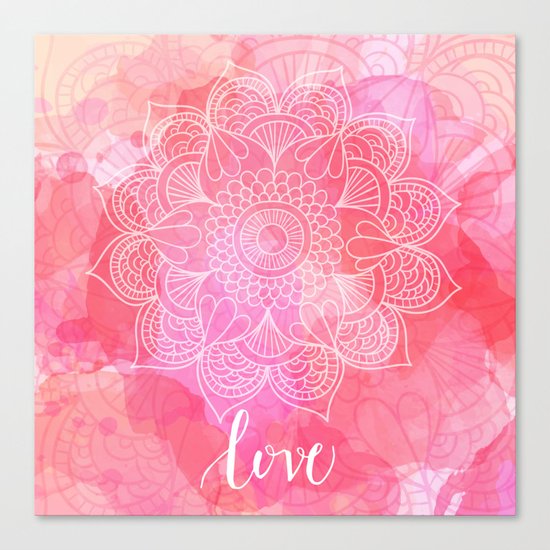 Love Mandala Canvas Print