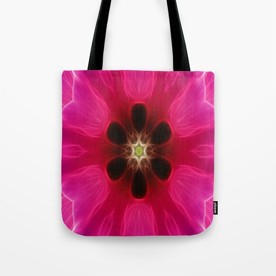 Pink Flower Abstract Tote Bag