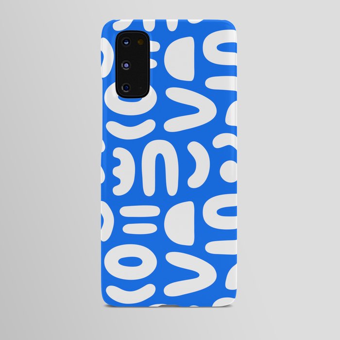 Abstract organic blue shape seamless pattern Android Case