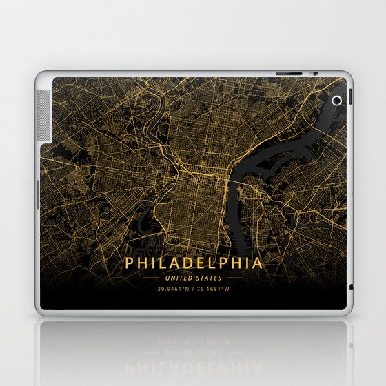 Philadelphia, United States - Gold Laptop & iPad Skin