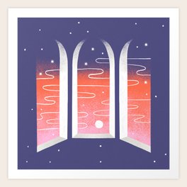 Sunset Through Windows Art Print