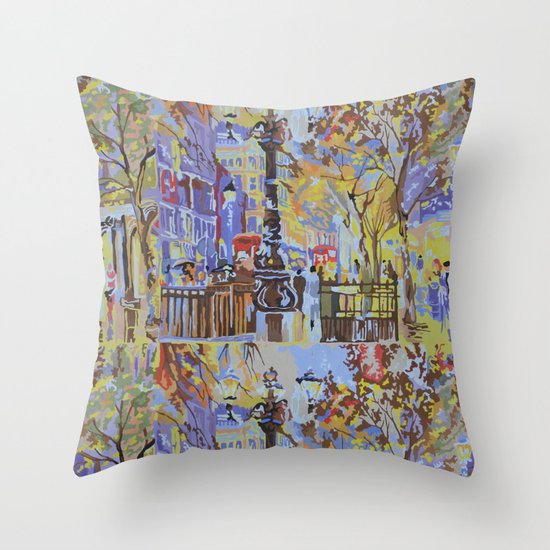 paint by numbers pattern Throw Pillow
