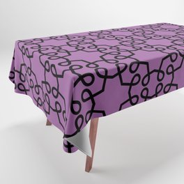 Black and Purple Swirl Shape Tile Pattern Pairs DE 2022 Popular Color Royal Pretender DE5999 Tablecloth