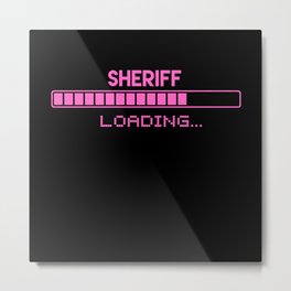 Sheriff Loading Metal Print | Law, Graphicdesign, Teenwolf, Stilesstilinski, Colorado, Blueline, Derekhale, Police, Sheriff, Blue 
