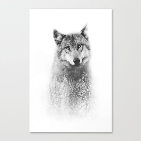 The Wolf and the Forest Canvas Print