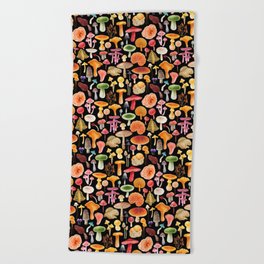 He's Such a Fungi - Mushroom Collection Beach Towel