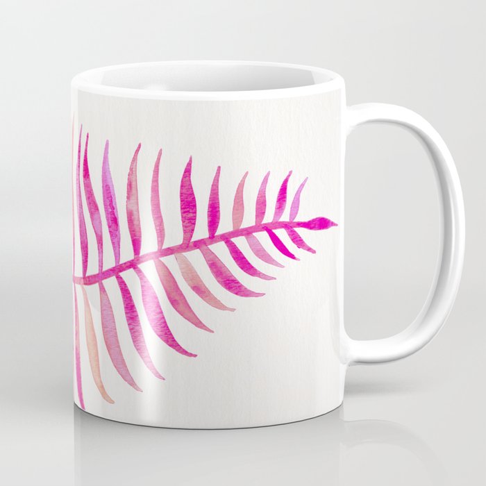 Pink Palm Leaf Coffee Mug
