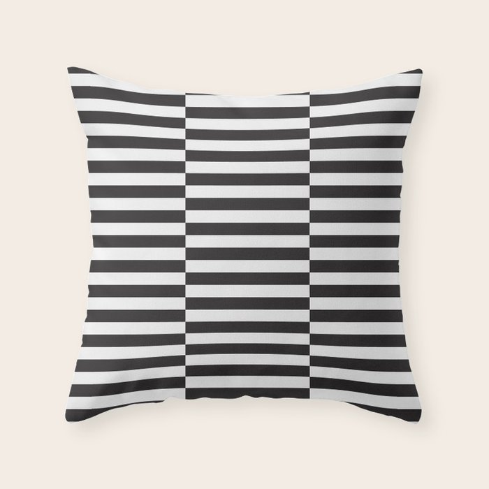 Ikea Stockholm Rug Pattern Black Stripe Black Throw Pillow By