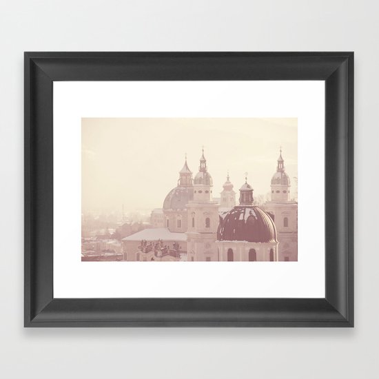 beneath her snow covered domes ... Framed Art Print