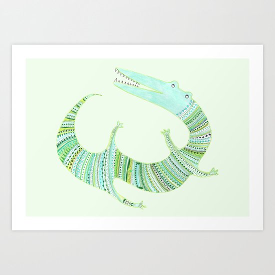 Mr Croc Art Print
