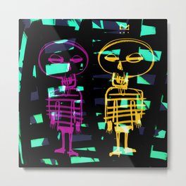 los esqueletos  Metal Print | Abstract, Digital, Graphic Design, Illustration 