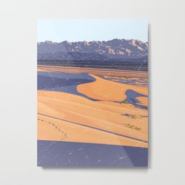 Desert Metal Print | Watercolor, Painting, Sea, Beach, Blue, Water, Sunset, City, Digital, Landscape 